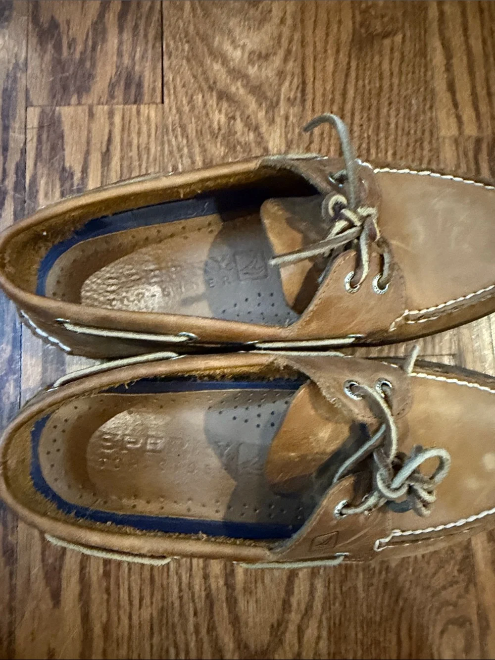 Sperry Top Sider Men's wide Brown Leather Boat Shoes